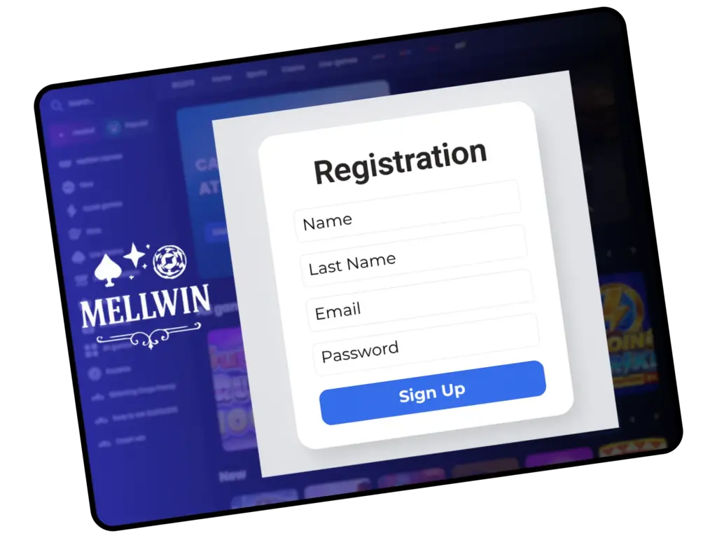 MellWin Casino Registration Form